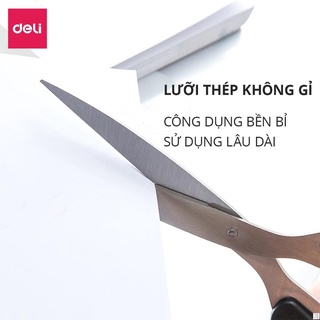 Kéo 210mm Deli, Đen/Đỏ - 1 chiếc - E6010 - Deli