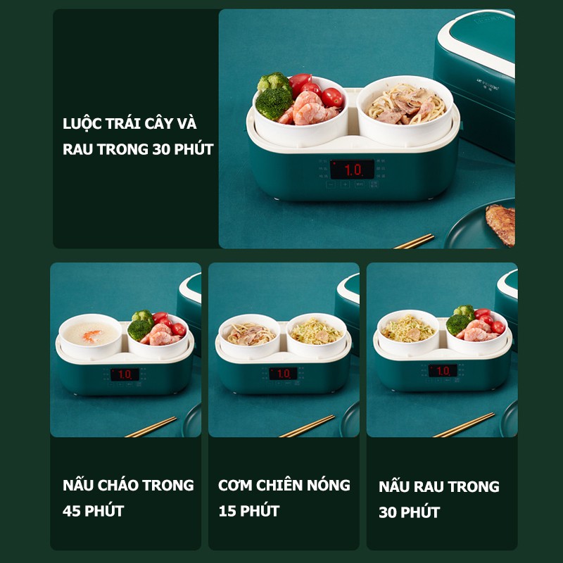 [bảo hành 1 năm]Hộp cơm điện Hộp Cơm Văn Phòng Cắm Điện 3 Tầng Hộp Cơm Cắm Điện Đa Năng Hâm Nóng Và Tự Nấu Chín Thức Ăn