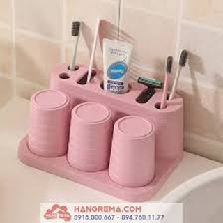 Bộ để bàn chải đánh răng kèm 3 cốc