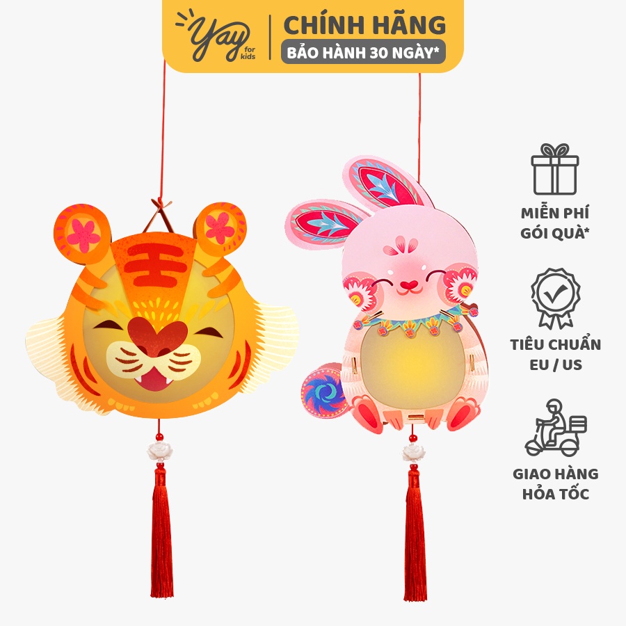Lồng Đèn DIY Hình Thú Kết Hợp Đèn Led Cho Bé 3+ - TOi