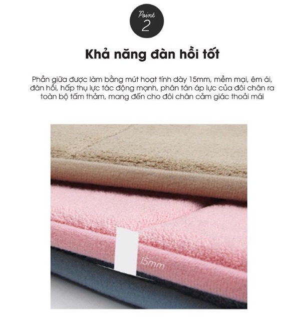 Thảm chùi chân Lock&lock size S- M-L