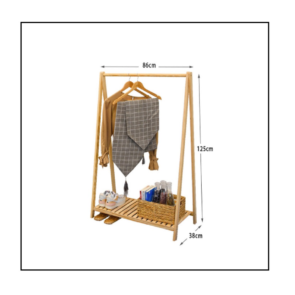 Kệ Treo Quần Áo Chữ A 1 Tầng - Giá Treo Quần Áo Chữ A 1 Tầng - Gỗ Thông Nhập Khẩu