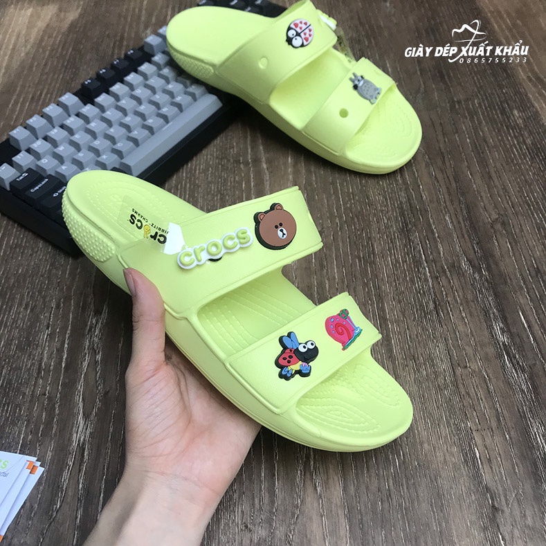 dép sandal Cross màu Trắng full  tặng thêm 10jibtiz cài dép sandal