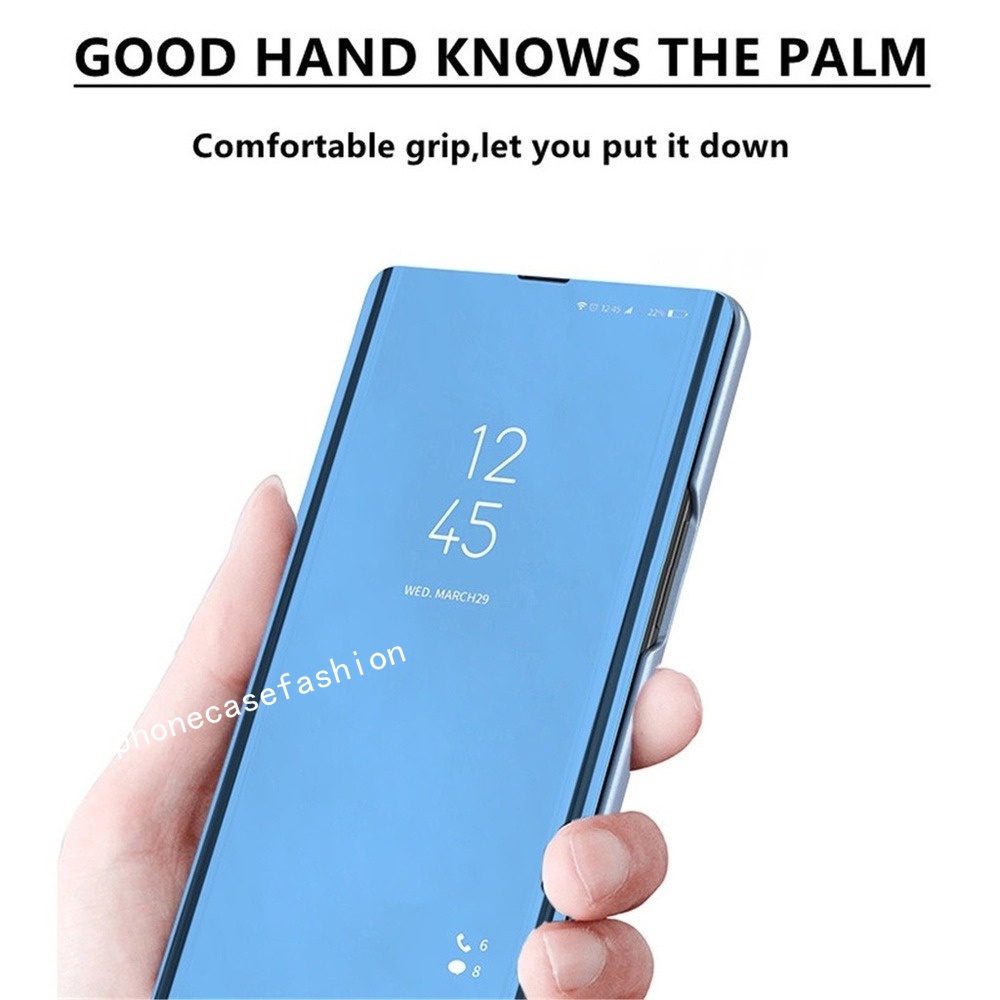 Bao Da Điện Thoại Nắp Gập Tráng Gương Trong Suốt Bảo Vệ Cho Xiaomi mi 12T 12 Lite Pro mi12 12Pro Xiaomi12