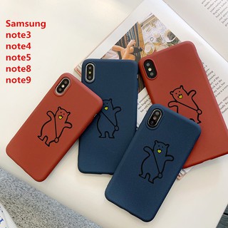 Ốp lưng mặt nhám hình gấu cho điện thoại Samsung note3 note4 note5 note8 note9