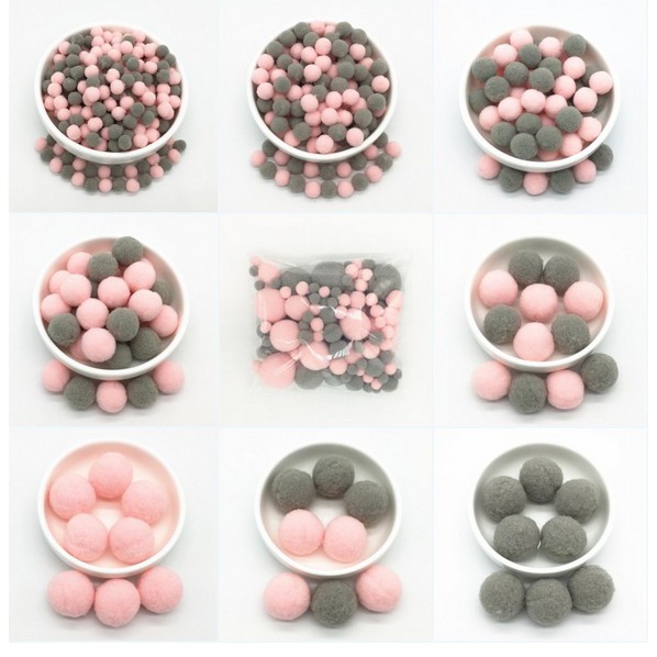 20G 8/10/15/20/25/30mm Quả cầu lông mềm dùng để trang trí