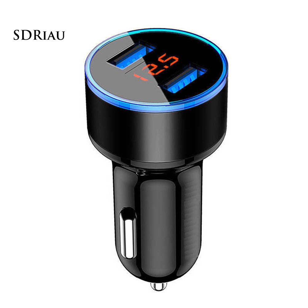 Bộ sạc có cổng USB kép 3.1A tích hợp đèn LED gắn ô tô