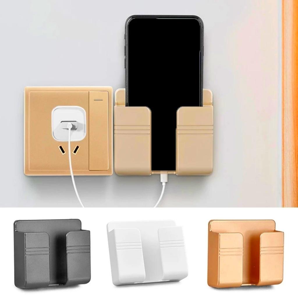 Giá đỡ điện thoại dán tường, Kệ đa năng đựng điện thoại, để remote có sẵn miếng dán tường tiện lợi