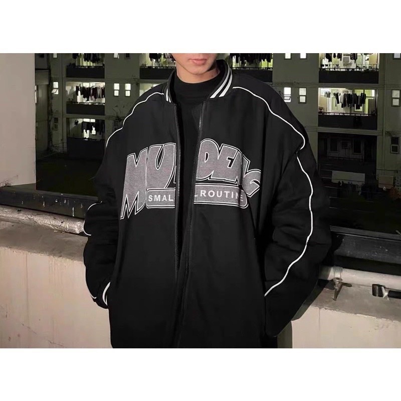 [ẢNH THẬT + VIDEO] Áo Khoác Bomber Dù 2 Lớp Phản Quang MU Form Rộng Nam Nữ Unisex