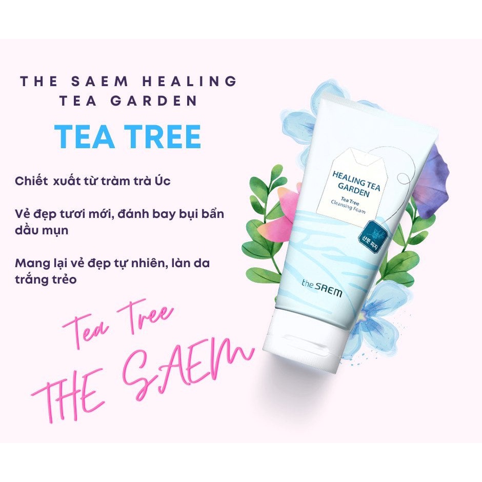 Sữa Rửa Mặt The Saem Healing Tea Garden Cleansing Foam 150ml