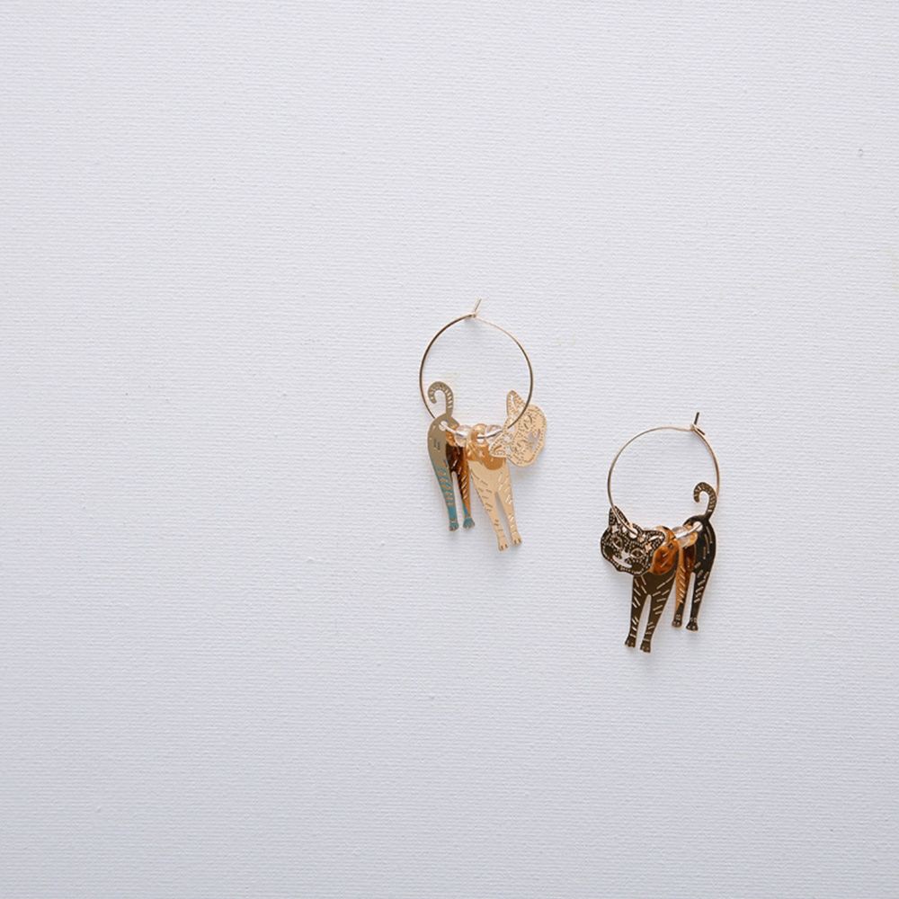 Khuyên Tai Chuỗi Hình Thú Phong Cách Boho