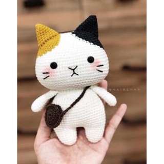 [Gấu bông] Thú nhồi bông mèo tam thể Haichan được làm bằng len handmade