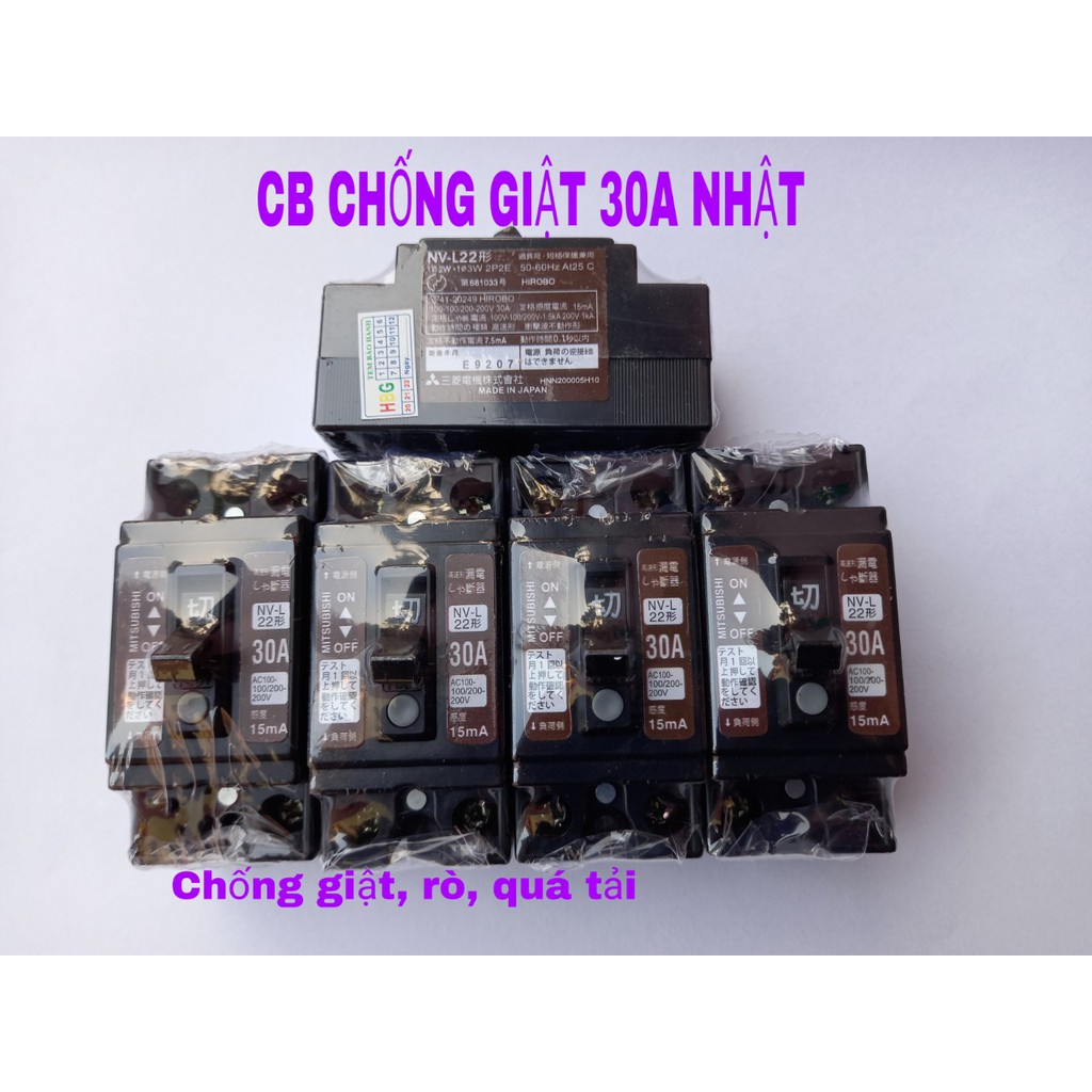 Aptomat Bảo Vệ Tính Mạng 30A 15mA Nhật bản Chống Giật