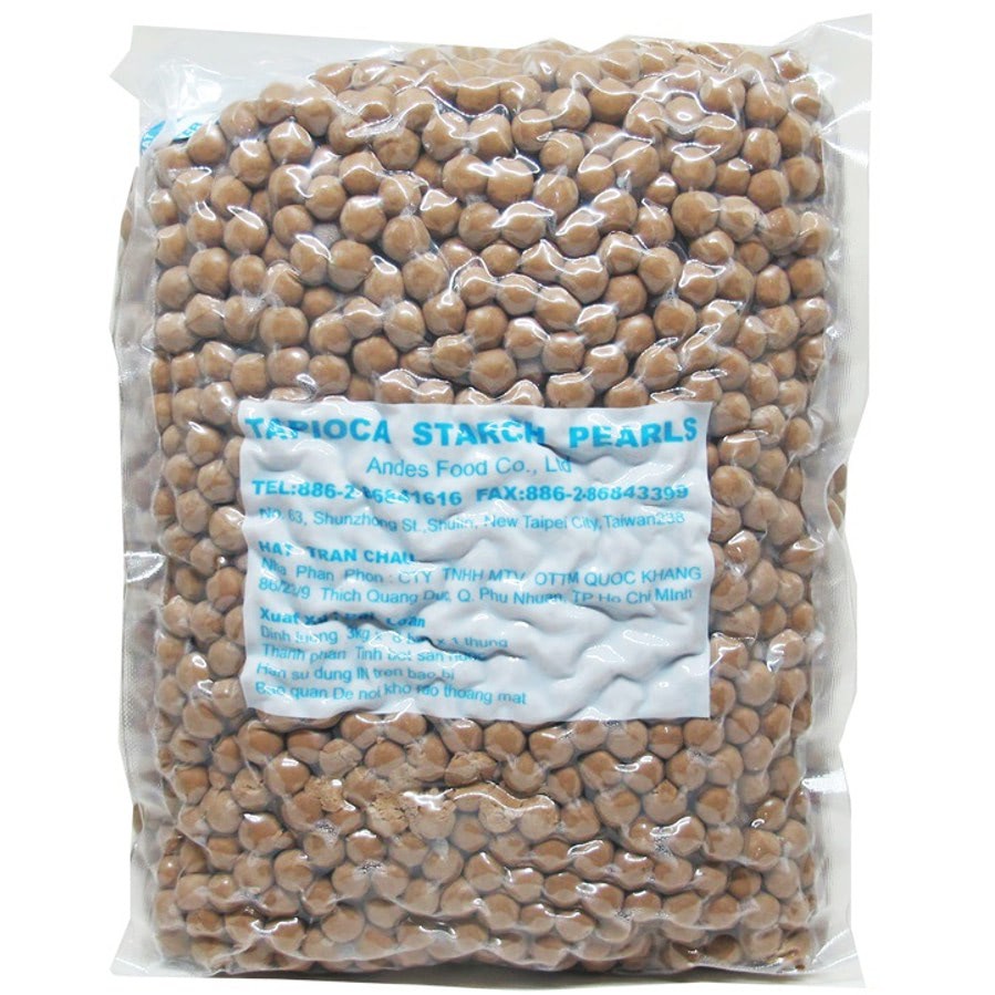 Trân châu Andes caramel (hạt 2.2/1.5) bịch 3kg - Gia store