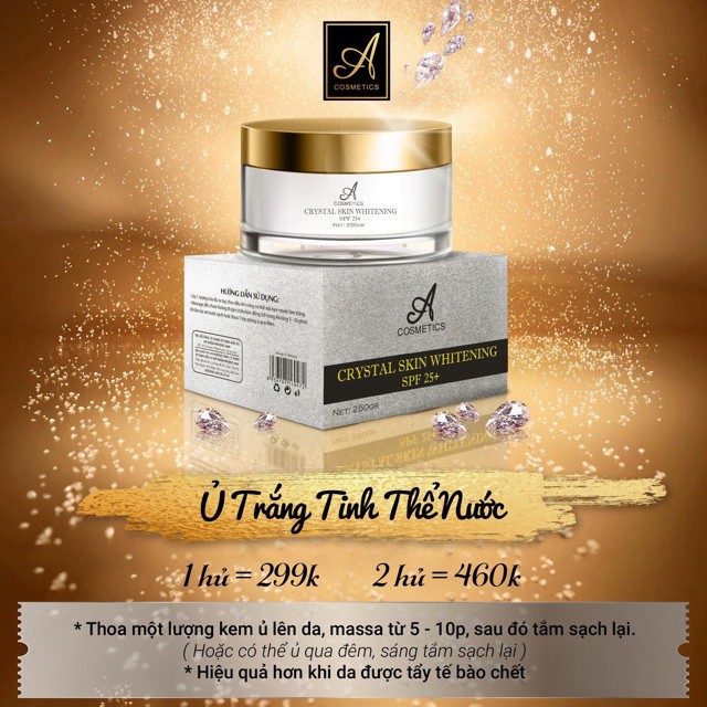 Ủ Trắng Pha Lê Tinh Thể Nước- Crystal skin whitening Acosmetics phương anh