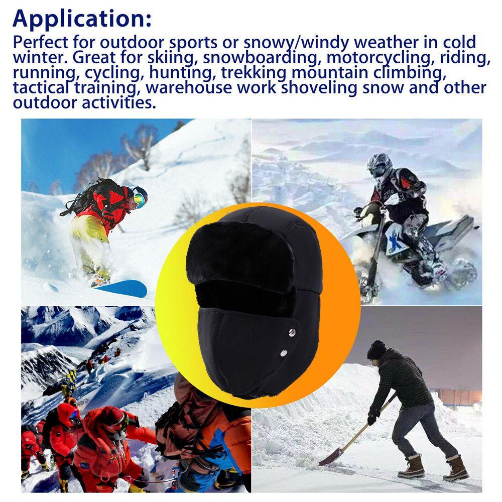 Mũ Bomber Lông Thú Che Tai Chống Gió Mùa Đông