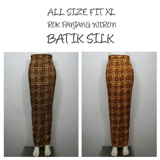 Image of Indah ROK SPAN PANJANG WIRU WIRON Batik Silk All Size Fit XL SR