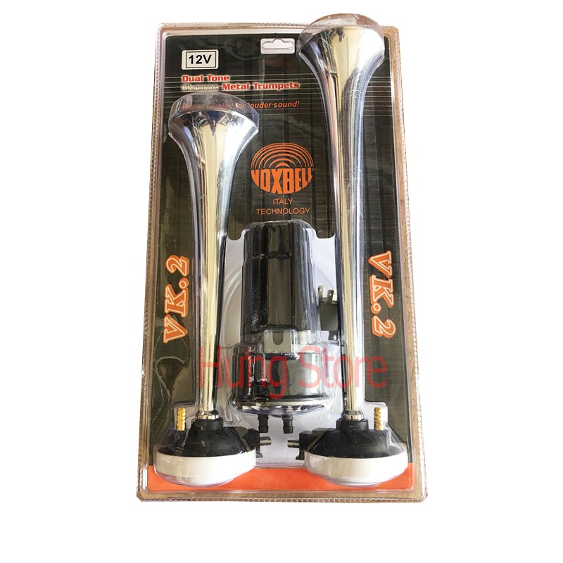 Còi tự sinh hơi, đảo tiếng VoxBell Italia cao cấp sản xuất tại Đài Loan 12V /24V