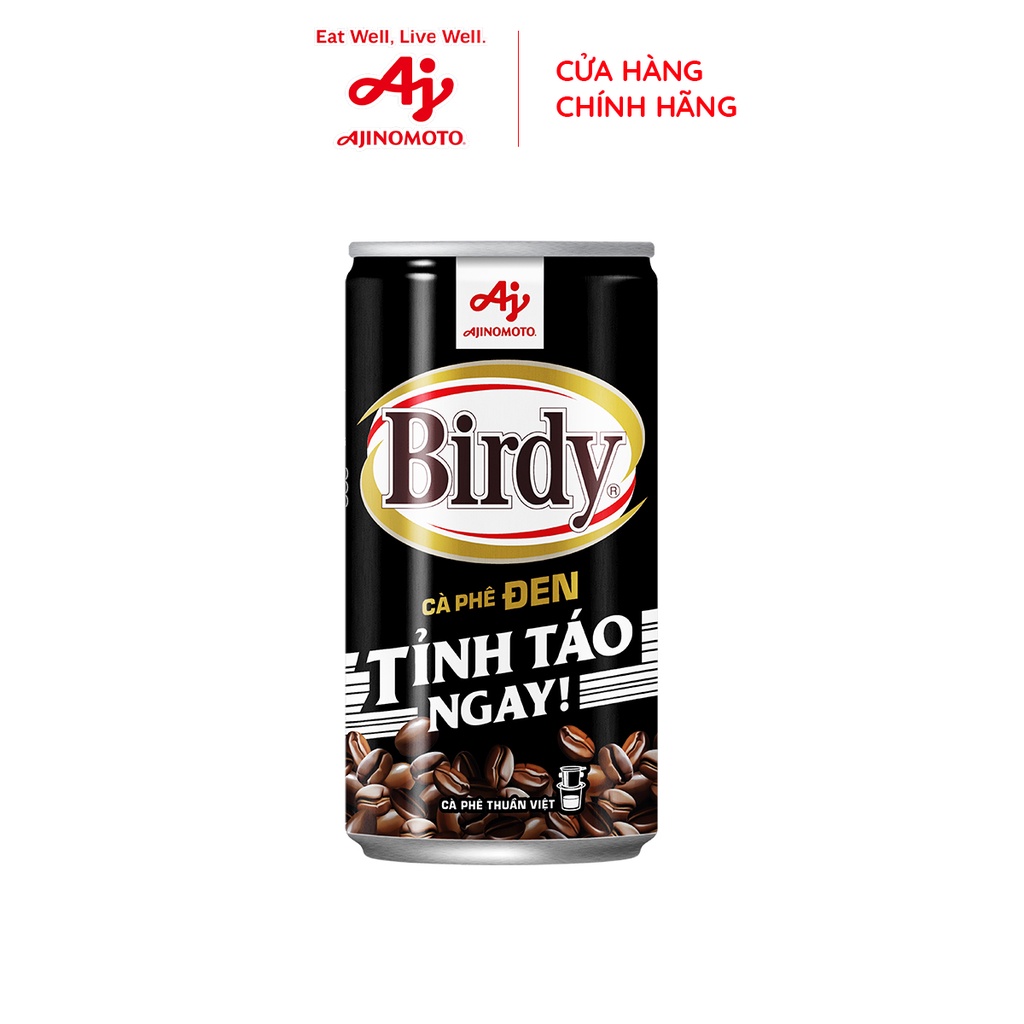 Thùng 30 lon Cà phê Birdy Đen - 170ml/lon