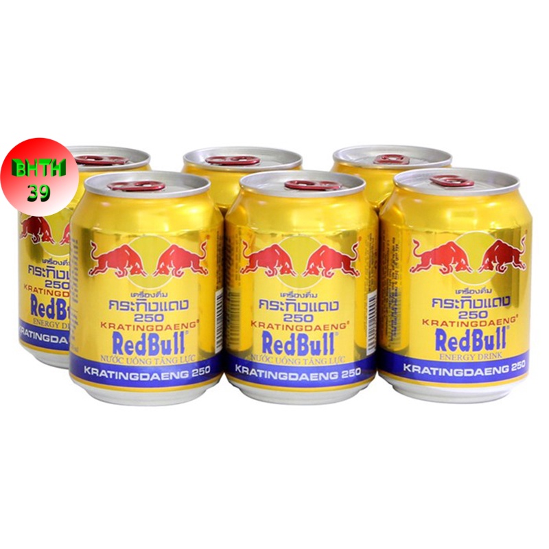 Nước tăng lực Bò húc Red Bull Thái Lan - Bò húc thái lon 250ml ( 1 lon ) - Bò cụng thái