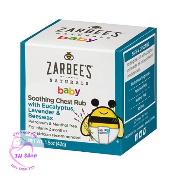 Dầu Bôi Ấm Ngực Zarbee’s Natures Baby Soothing Chest Run 42g USA