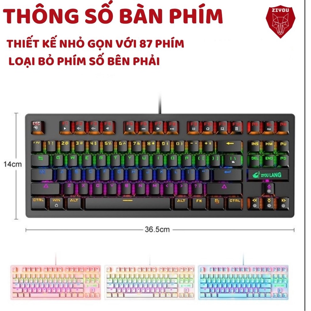 Combo Bộ Phím Và Chuột Kèm Tai Nghe Chụp Tai Gaming ZIYOU Set Chuyên Game Dành Cho Game Thủ Chuyên Nghiệp, K2+V1+Q9