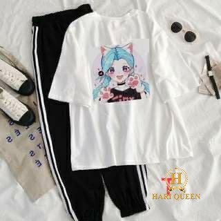 [FREESHIP ĐƠN TỪ 50K] Sét áo in hình kèm quần sọc DTR0320