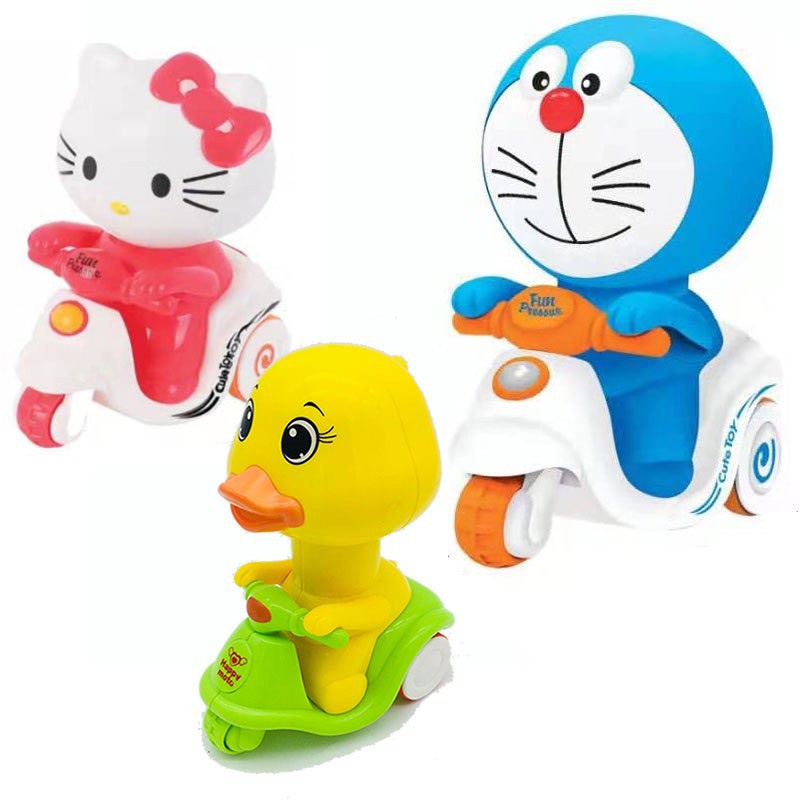 Đồ chơi mèo Kitty / Doraemon chạy xe máy cho bé