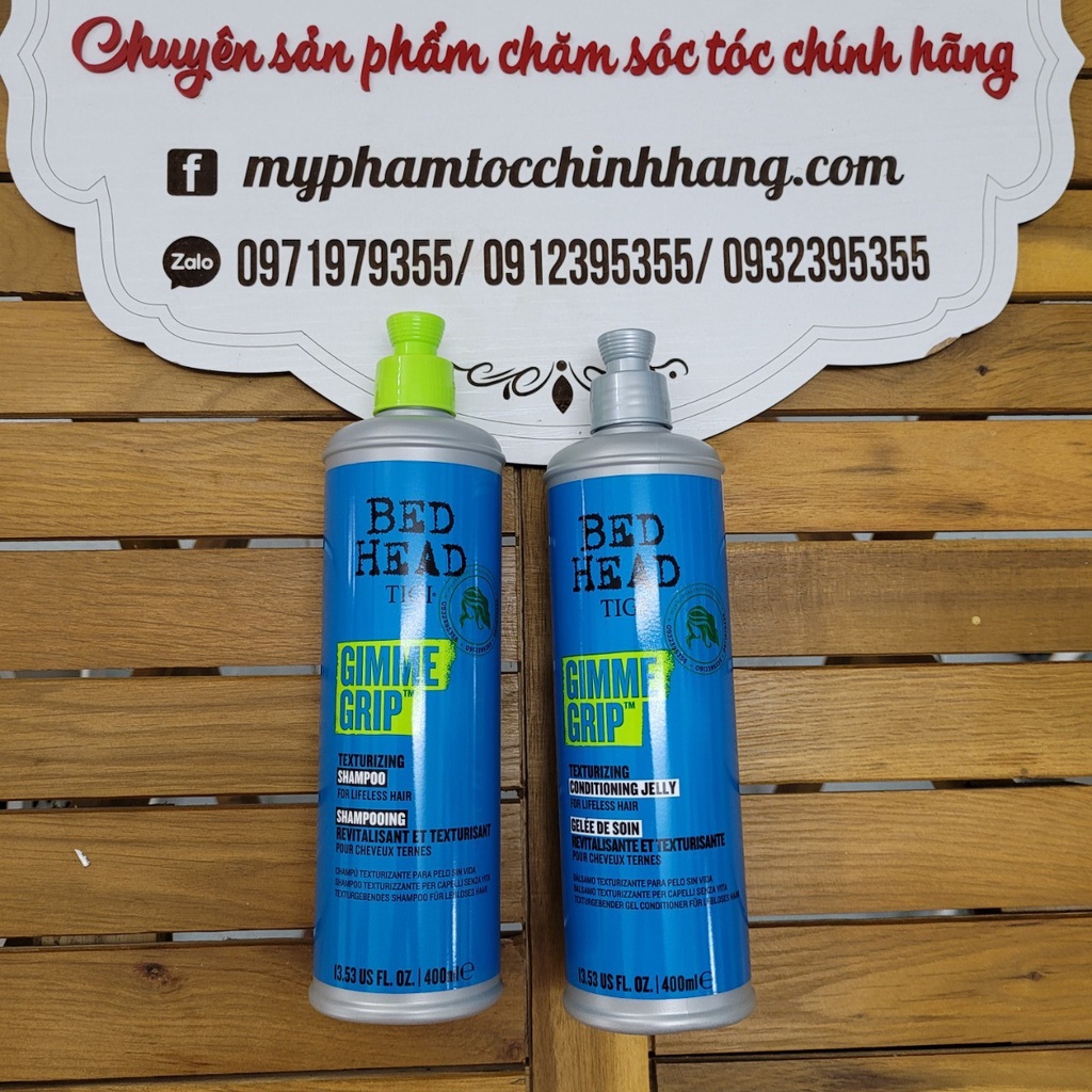 Dầu gội xả Tigi Bedhead Gimme Grip giảm dầu, tạo cấu trúc và làm dầy sợi tóc 400ml