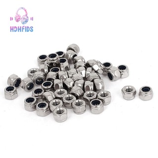 50 đai ốc lục giác bằng thép không gỉ M3 X 0.5mm 304