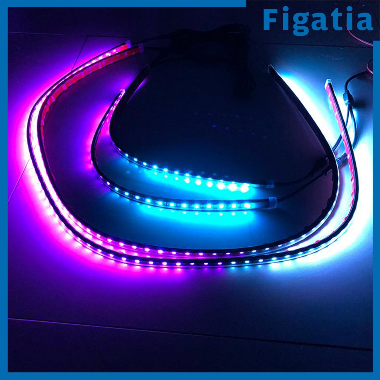 Bộ Dây Đèn Led Rgb 7 Màu Có Điều Khiển Từ Xa Dưới Gầm Xe Hơi