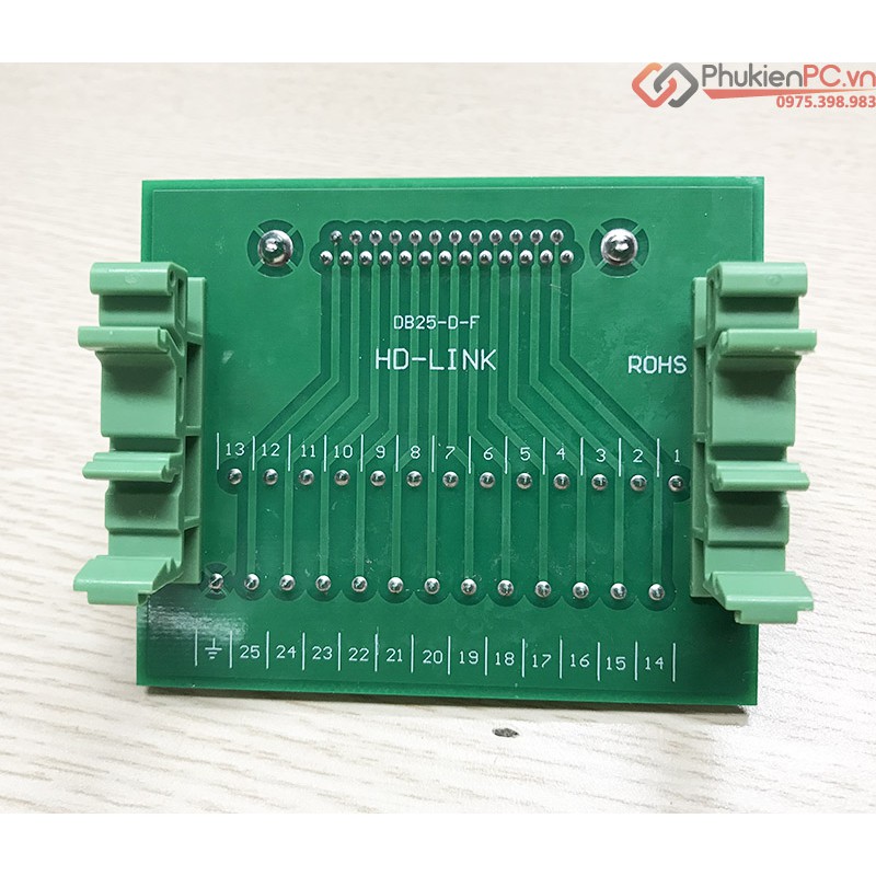 Đầu nối DB25 LPT Female cài ray-Terminal Block