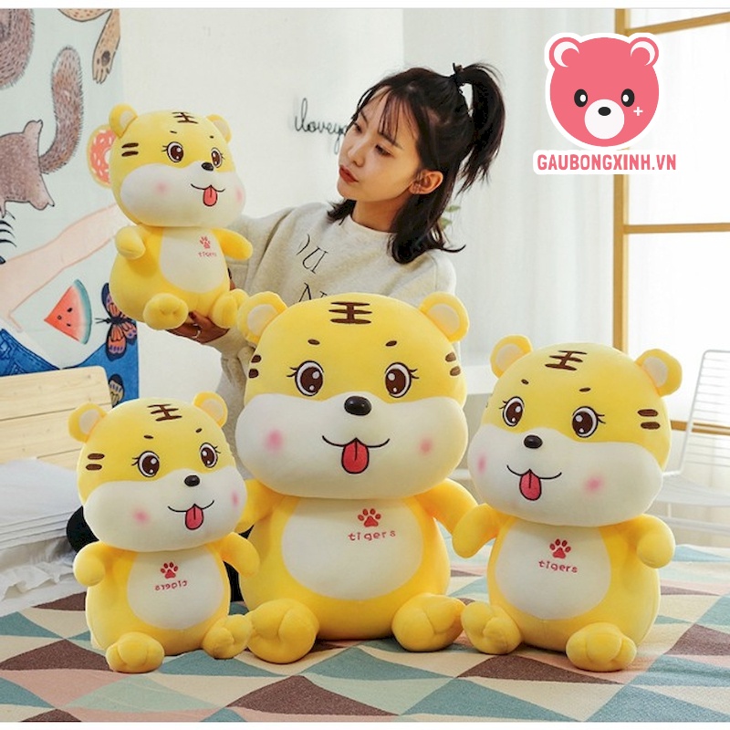 Gấu Bông Hổ Ngồi Đáng Yêu đủ size, Thú nhồi bông chú tiểu hổ Baby Tiger Siêu Cute, Quà tặng cao cấp Gaubongxinh.vn