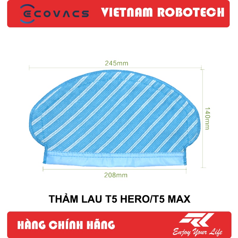 Thảm lau cho Robot hút bụi Ecovacs T5 Hero, T5Max, OZMO 920, OZMO 930, OZMO 950 - thảm loại đẹp giống bộ kèm máy