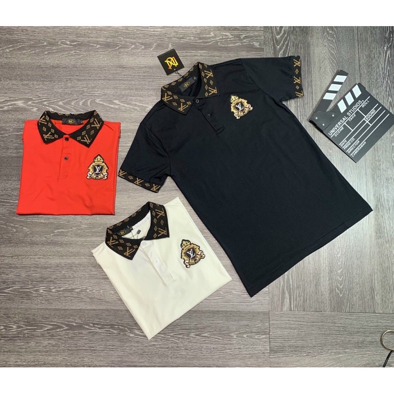 Áo Thun Nam Cổ Trụ Thêu Logo (chất liệu cotton,co dãn 4 chiều) | BigBuy360 - bigbuy360.vn