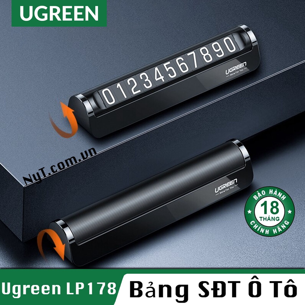 Bảng Cài SĐT Xe Hơi Phát Quang Ban Đêm Cao Cấp Ugreen LP151 LP178 - BH 18T Chính Hãng