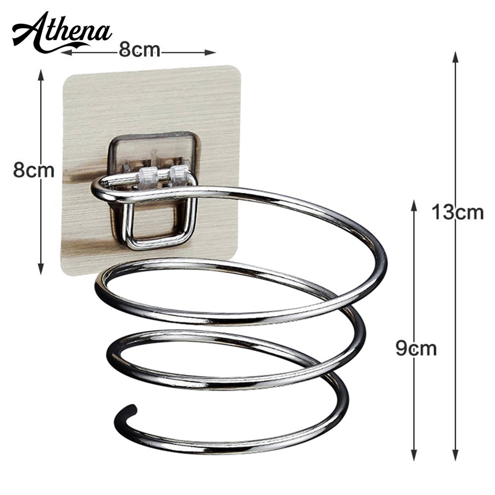 Giá Đỡ Máy Sấy Tóc Inox, Kệ Để Máy Sấy Tóc Kèm Miếng Dán Tường Siêu Dính