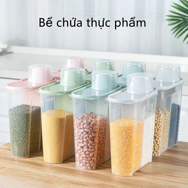 Hộp nhựa đựng đồ khô trong suốt, hộp bảo quản tươi, hộp chứa ngũ cốc nhà bếp, đồ ăn nhẹ, hộp bảo quản trái cây sấy khô