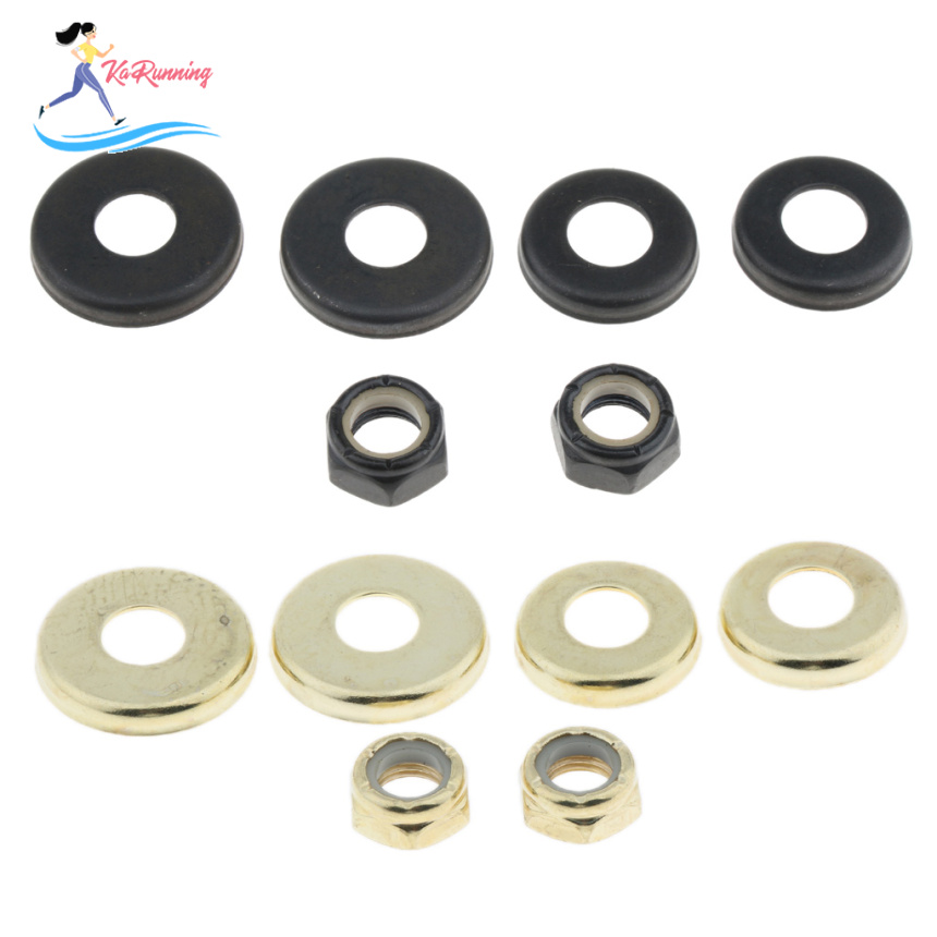 [whweight]4pcs Replacement Skateboard Truck Bushings Washers Cup Gasket With Nuts Hardware