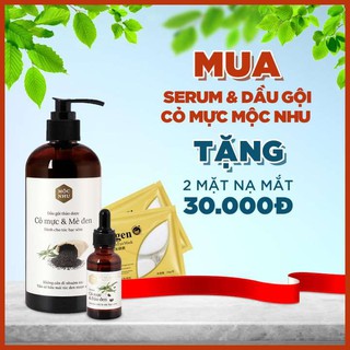 [TRỊ TÓC BẠC TOÀN DIỆN] Combo Dầu Gội Và Serum Cỏ Mực Mộc Nhu