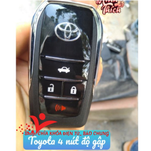 Vỏ độ gập chìa khóa Toyota thay thế cho vỏ chìa thẳng zin của xe