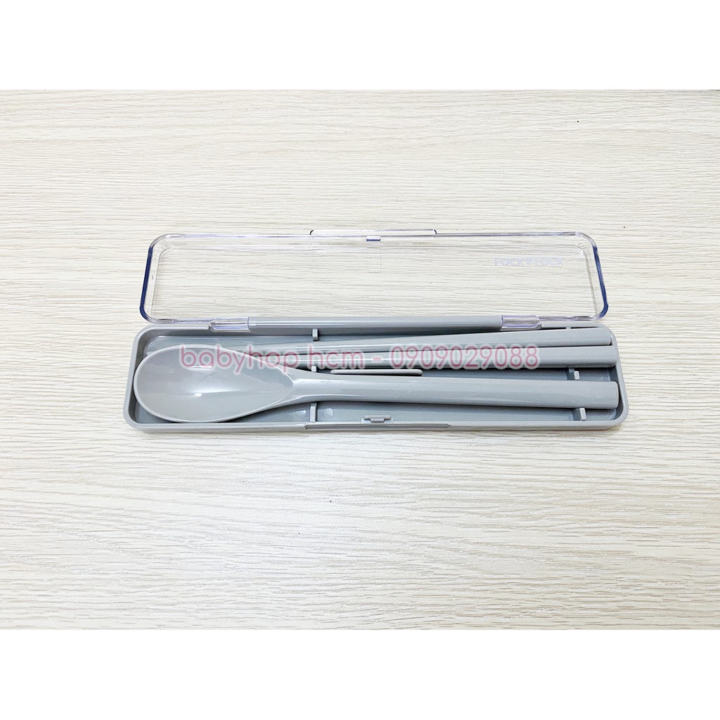 Bộ muỗng đũa Lock&Lock LLC115GRY màu xám nhỏ gọn bỏ túi - BABYHOPSG