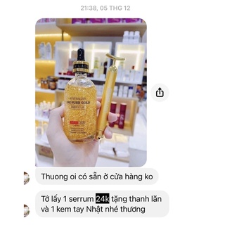Serum tinh chất vàng 24k Úc 100ml (tặng kèm thanh lăn)