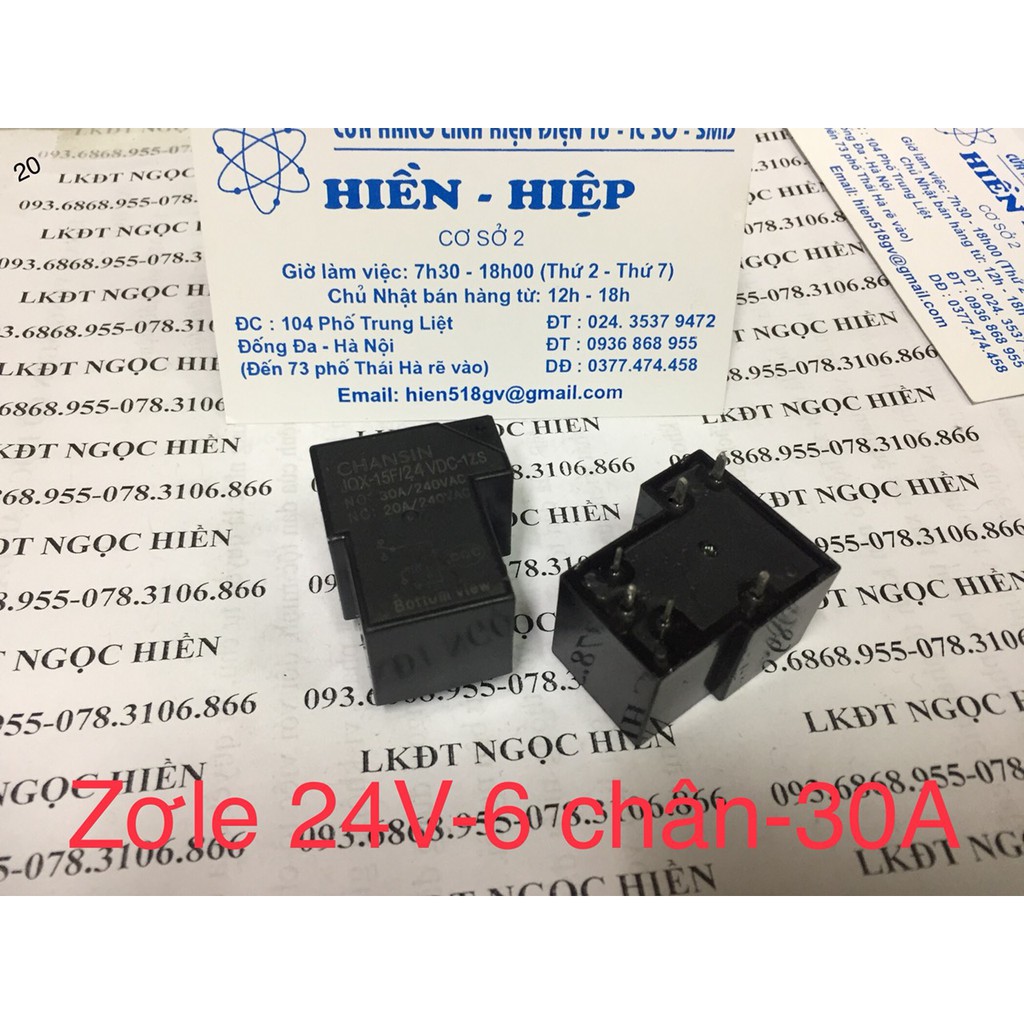 RƠLE ( RELAY) 24V-30A-6CHÂN ( CHỮ T )