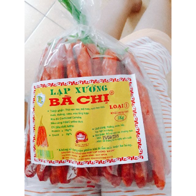Hàng loại 1 100g lạp xưởng bà chị loại 1