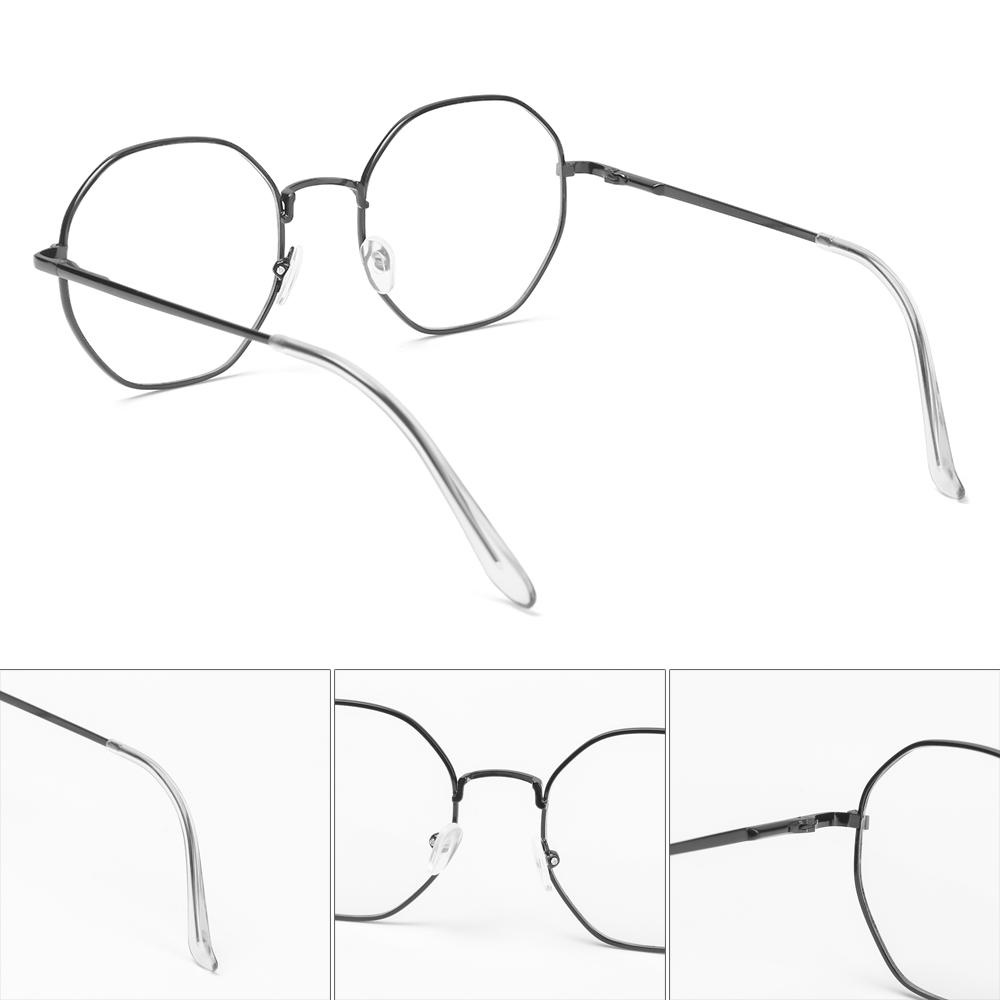 Mắt Kính Gọng Kim Loại Tròng Phẳng Unisex