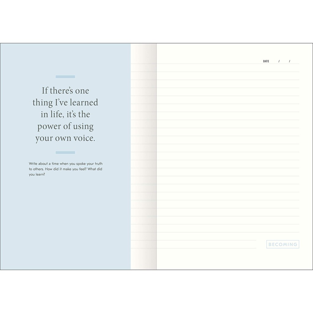 Sách Tiếng Anh: Becoming: A Guided Journal For Discovering Your Voice