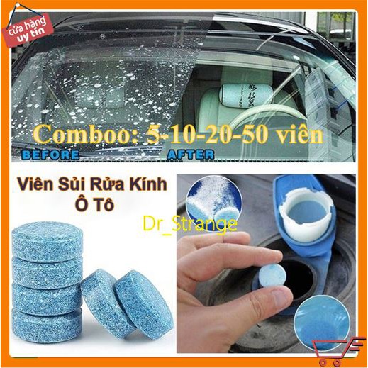 Viên Sủi Rửa Kính Ô Tô Xe Hơi Tiện Dụng (1 viên = 4L)