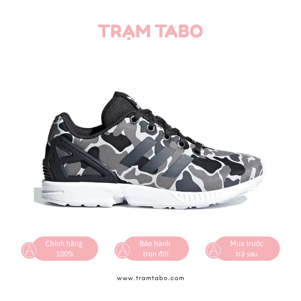 AQ1735 - GIÀY NỮ ADIDAS ZX FLUX CAMO - MÀU TRẮNG/ĐEN/XÁM/CAMO