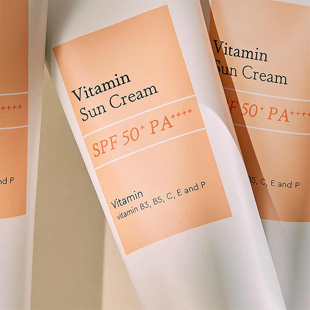 Kem chống nắng Mamonde Vitamin Sun Cream SPF 50+ PA++++ - UV Protection, Vitamin Sun Screen, Panthenol 10% 100-Hour Lasting Hydration